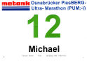 Startnummer 1. Osnabr�cker Piesberg-Ultra-Marathon 2013
