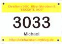 Startnummer Eskorte 3000 Marathon 2021